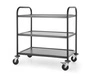 Wózek kelnerski czarny 3-półkowy | Hendi 811320