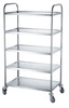 Wózek kelnerski nierdzewny 5-półkowy składany | HENDI 810125