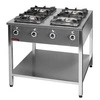 Kuchnia gastronomiczna gazowa 4-palnikowa | KROMET 000.KG-4M