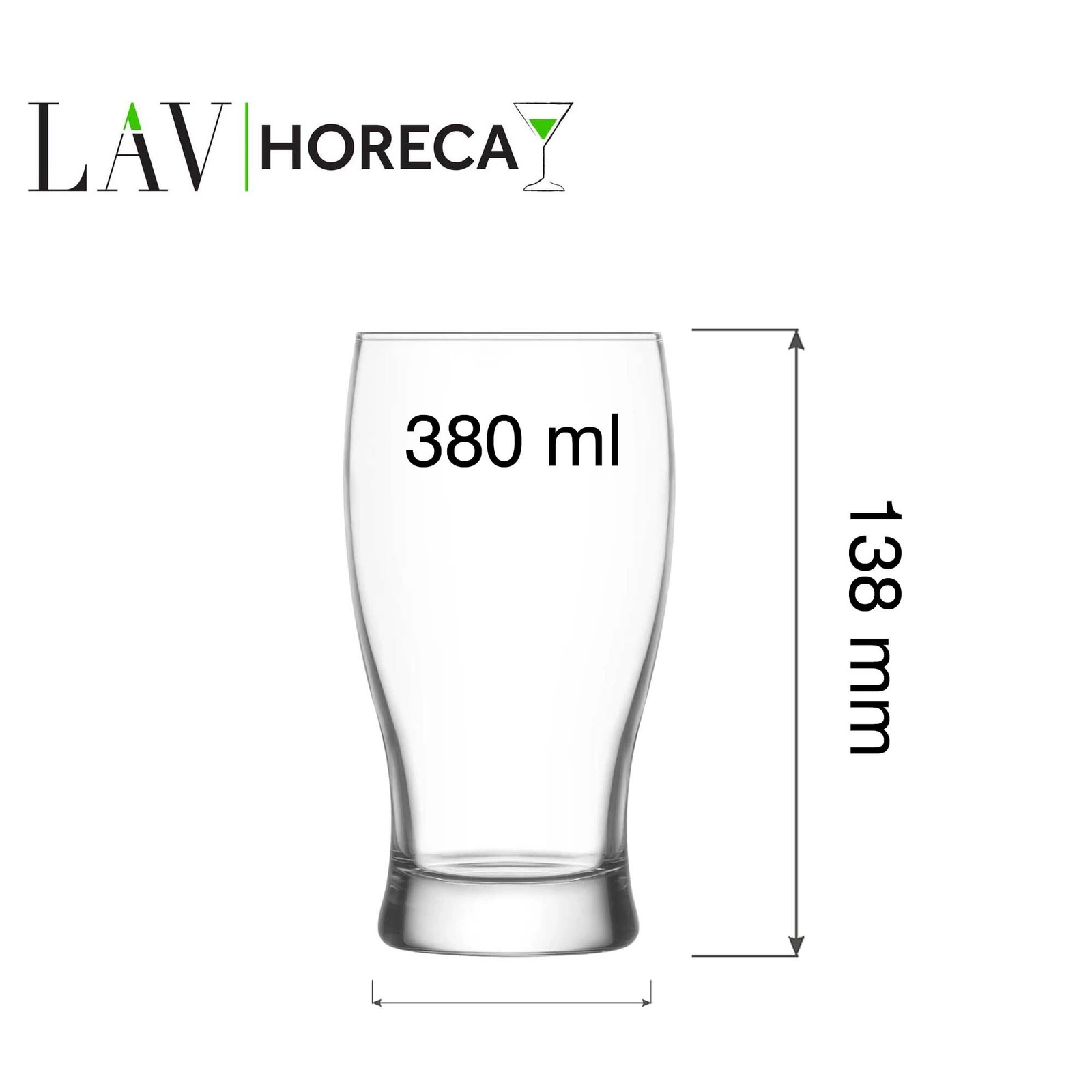 Szklanka do piwa Bristol 380ml | LAV LH-BRI338KH