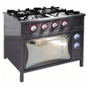 Kuchnia gastronomiczna gazowa 4-palnikowa z piekarnikiem el. | EGAZ TG-4724/PKE-1