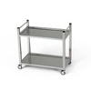 Wózek kelnerski nierdzewny 2-półkowy uchwyt pionowy 110x40x85 cm | FORGAST