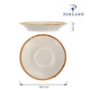 Spodek do filiżanki ASHEN - 16 cm  | FINE DINE 771266