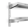 Półka nierdzewna wisząca podwójna 120x30x55 cm | FORGAST FG15002