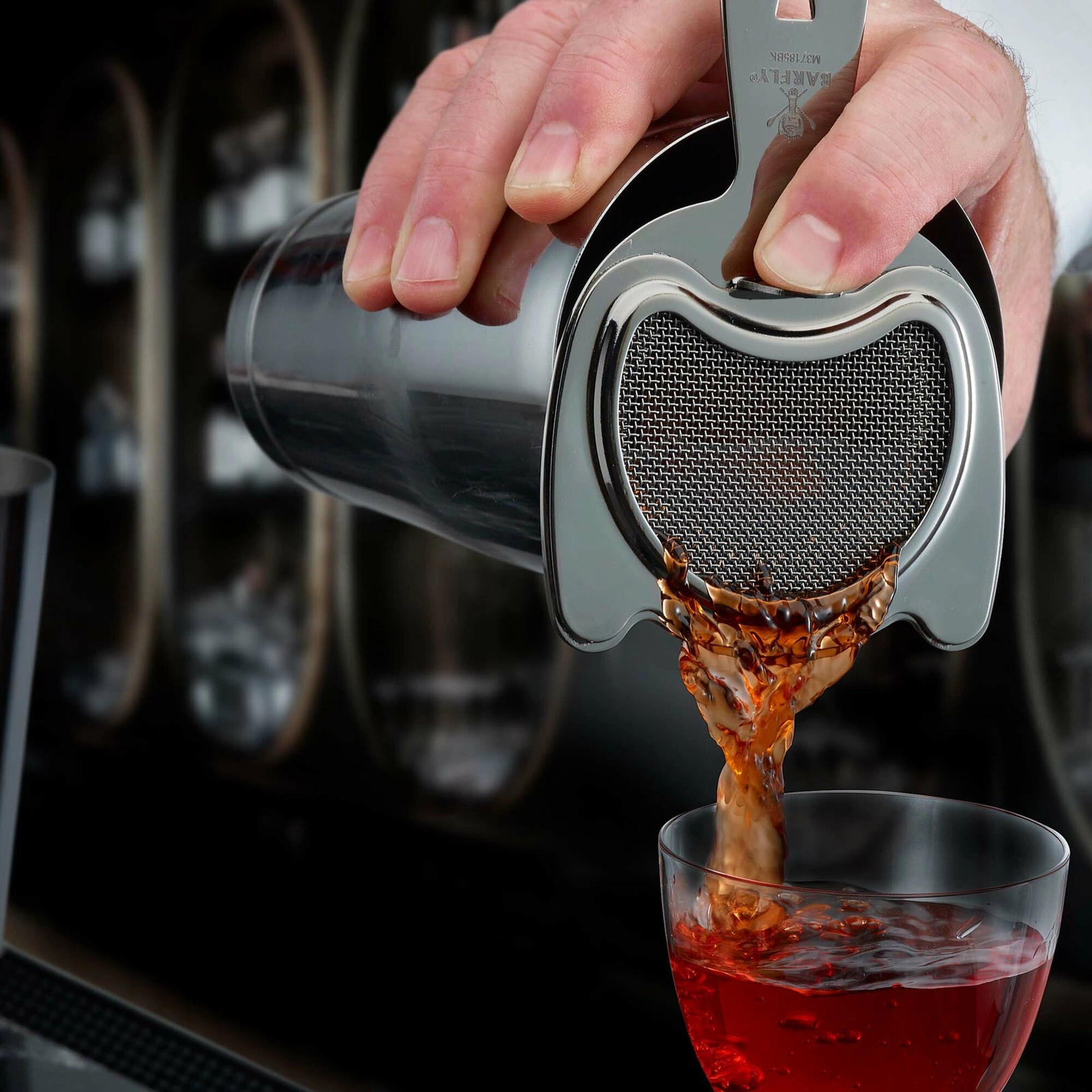 Shaker barmański 3-częściowy w stylu japońskim Diamond Lettice, kolor: czarny, 700 ml | BARFLY M37205BK