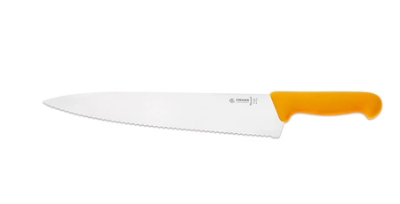 Nóż Szefa kuchni z falistą krawędzią - 31 cm, żółty | GIESSER MESSER 8455 w 31 g