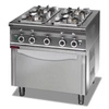 Kuchnia gastronomiczna gazowa 4-palnikowa z piekarnikiem el. | KROMET 000.KG-4s/PE-2