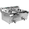 Frytownica elektryczna 2-komorowa z kranami spustowymi 2x12 l | YATO YG-04634/E1