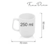 Kubek sztaplowany porcelanowy BIANCO - 250 ml | FINE DINE 770245
