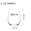 Szklanka do wina Paris 360 ml | LAV LH-PRS336KH