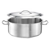 Garnek ze stali nierdzewnej niski z pokrywką - poj. 20 l PRO | TOM-GAST P1-2109-40L