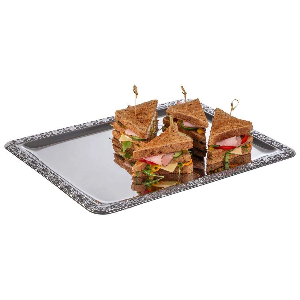 Taca SCHÖNER ESSEN, ze stali nierdzewnej, 42x31x1.5 cm | APS 3824