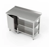 Stół roboczy nierdzewny z szafką i dwiema półkami 230x70x85 cm | FORGAST