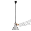Lampa grzewcza do potraw srebrna, stożkowa, 0.25 kW, regulacja wysokości 60-180 cm | FORGAST FG03345
