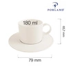 Filiżanka sztaplowana porcelanowa poj. 180 ml Line | FINE DINE 04ALM002285