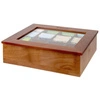 Pudełko na herbatę, drewno, ciemny brąz, 31x28x9 cm | APS 11776