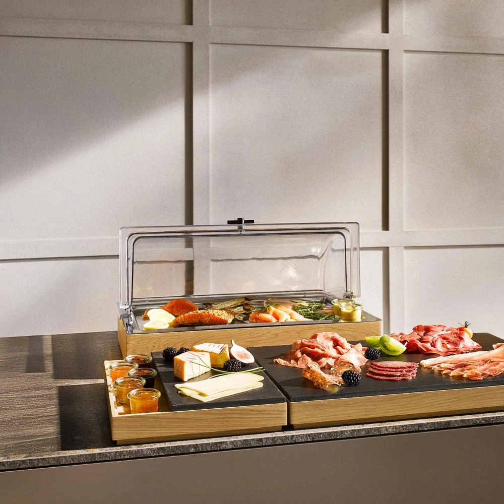 Pokrywa GN 1/1 Roll-top z czarnym uchwytem | APS 11075