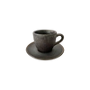 Filiżanka 200 ml ze spodkiem 15 cm Still Cristall hematyt | KERA CERAMIKA 2.3.1.HEMATYT
