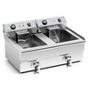 Frytownica elektryczna 2-komorwa 2x16l z kranem spustowym, zimna strefa,10 kW, 230 V | FORGAST FG09016