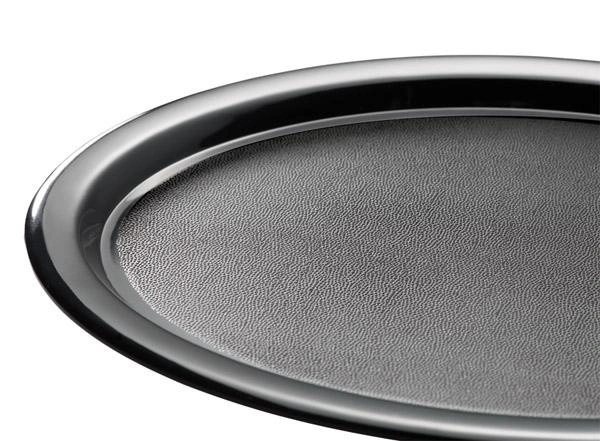 Taca KAFFEEHAUS, z melaminy, czarna, 28x21.5x1.5 cm | APS 84253