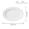 Półmisek owalny porcelanowy BIANCO - 34x24 cm | FINE DINE 799444
