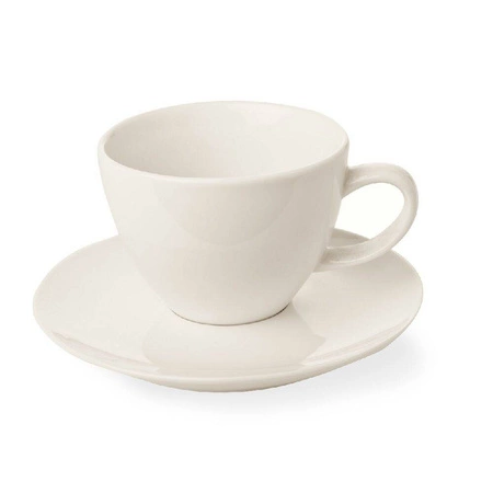 Filiżanka elegancka espresso ze spodkiem porcelanowa CREMA - 70 ml | FINE DINE 770399