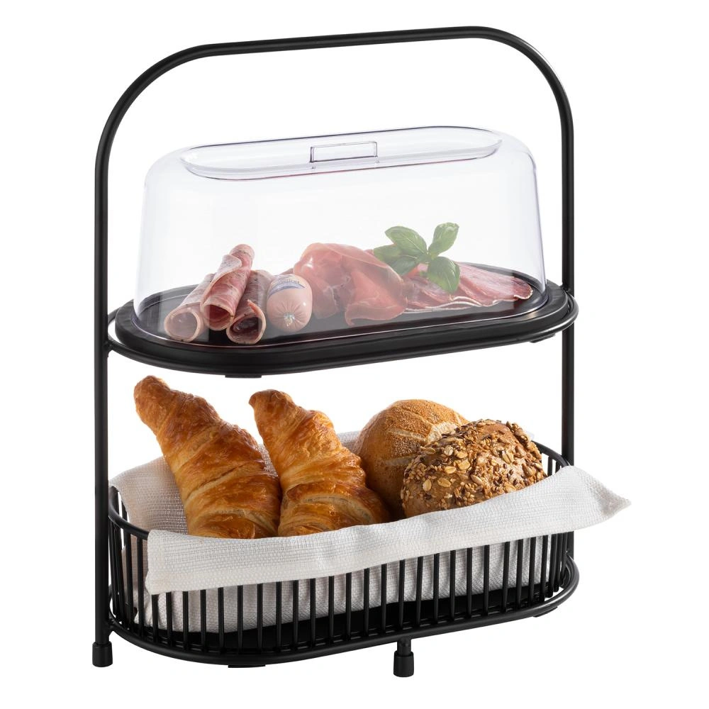 Taca SLATE z melaminy czarna, 28x15.5x1 cm | APS 85099