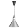 Lampa grzewcza do potraw srebrna, stożkowa, 0.25 kW, regulacja wysokości 60-180 cm | FORGAST FG03345