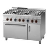 Kuchnia gastronomiczna gazowa 6-palnikowa z piekarnikiem CFV6-712 GEV/P | LOTUS