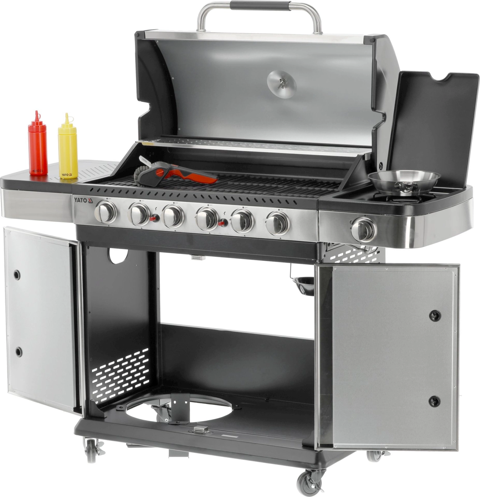 Grill zewnętrzny gazowy Zushi 6+1 | YATO YG-20004