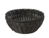 Koszyk na pieczywo z polipropylenu, okrągły, czarny, 20x20x8 cm | APS 50607