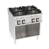 Kuchnia gastronomiczna gazowa 4-palnikowa z podstawą otwartą | TECNOINOX 713200