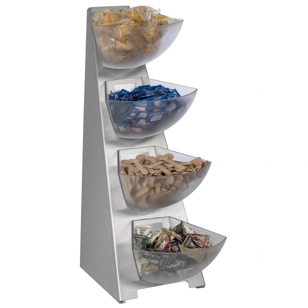 Stojak bufetowy, czteropoziomowy MULTITRACK, stalowy, 33x19.5x53 cm | APS 11446