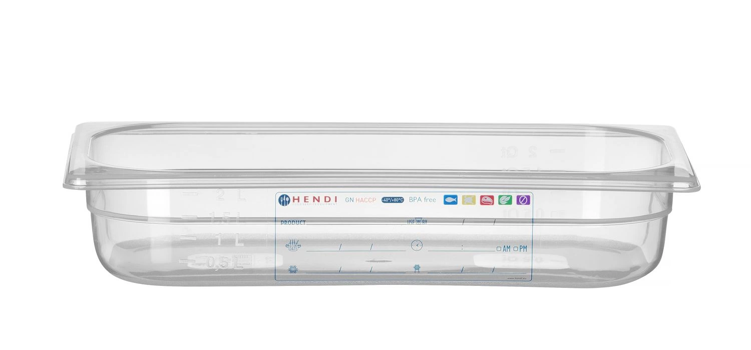 Pojemnik GN 1/3 gł. 6,5 cm z polipropylenu HACCP | HENDI 880289