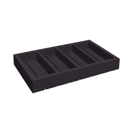 Organizer drewniany na sztućce Madeira Black 53x32,5x6,5 cm | FINE DINE 504871