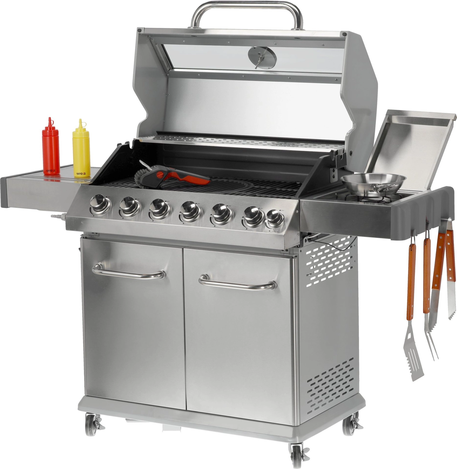 Grill gazowy Itami, 7 palników (6+1) | YATO YG-20016