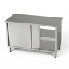 Stół roboczy nierdzewny przelotowy z szafką 170x70x85 cm | FORGAST