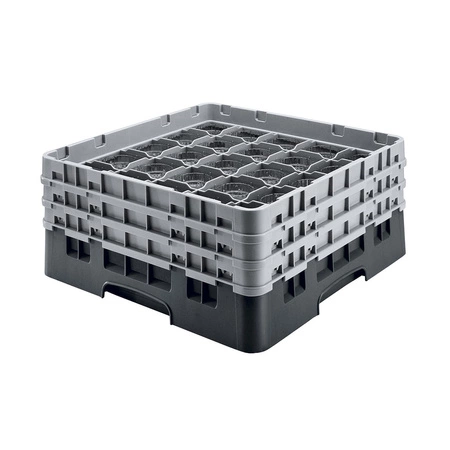 Kosz do szkła 36 przegródek - 50x50 cm, czarny | CAMBRO 36S534/110