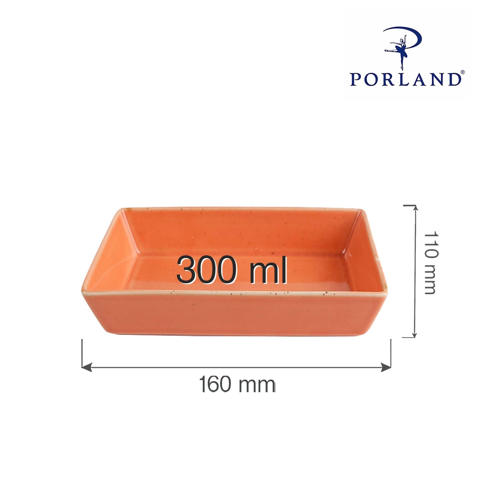 Naczynie do przystawek AMBER, 16x11x3.8 cm | PORLAND 04ALM002053