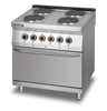 Kuchnia gastronomiczna elektryczna 4-płytowa z piekarnikiem elektrycznym z termoobiegiem, GN 2/1 | LOZAMET L900.KEO4 PET