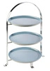 Stojak do serwowania na 3 talerze, stal nierdzewna, 33x24x43 cm | APS 33217