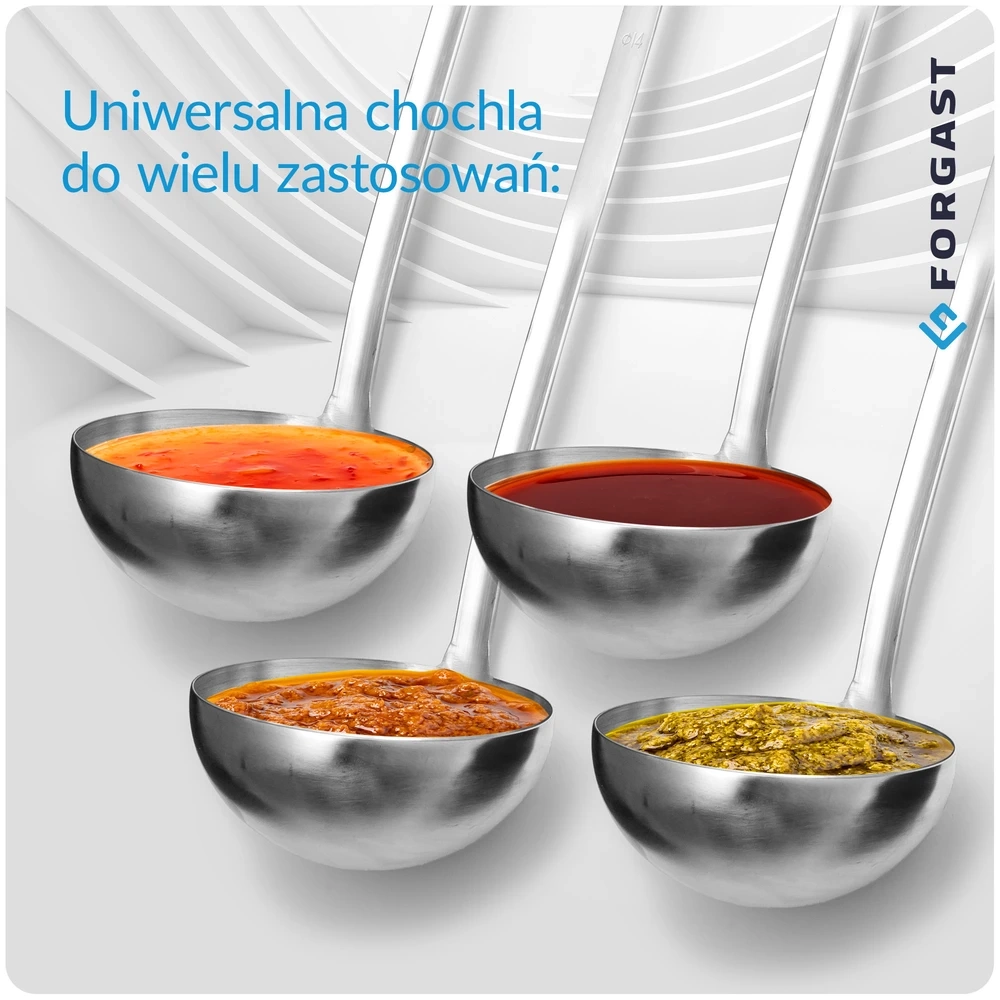 Chochla monoblok 130 ml, średnica 8 cm, długość 35cm | FORGAST FG11080