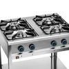 Kuchnia gastronomiczna gazowa 4-palnikowa z półką dolną, 22,9 kW | FORGAST FG09450