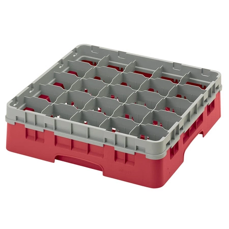 Kosz do szkła 25 przegródek - 50x50cm, czerwony | CAMBRO 25S418/163