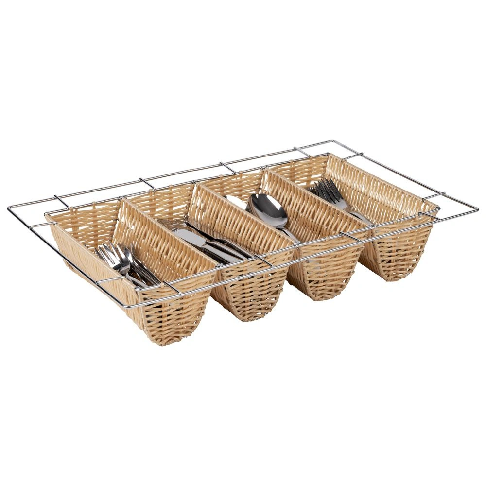 Pojemnik na sztućce GN 1/1 BUFFET, beżowy, 53x32.5x10.5 cm | APS 11965