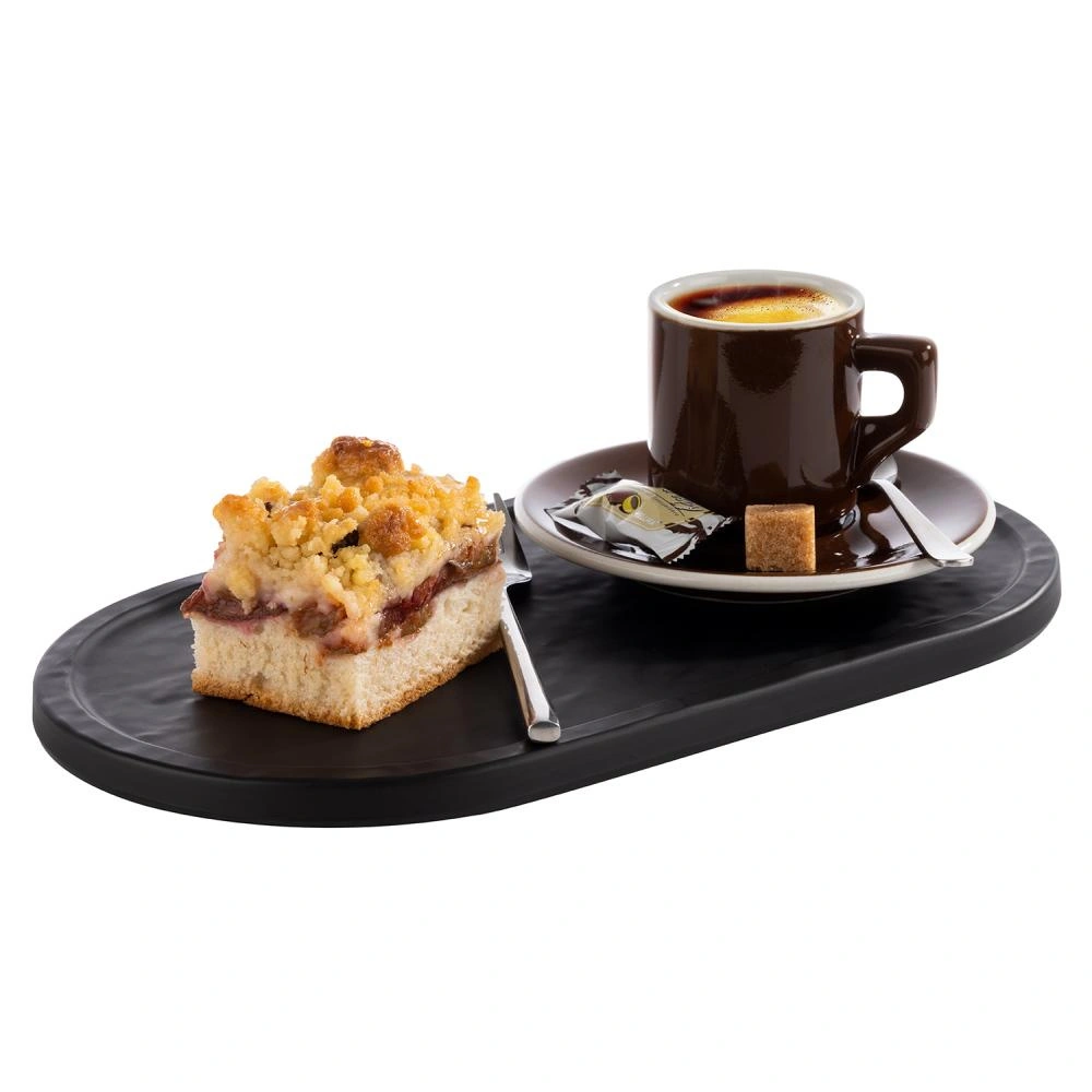 Taca SLATE z melaminy czarna, 28x15.5x1 cm | APS 85099