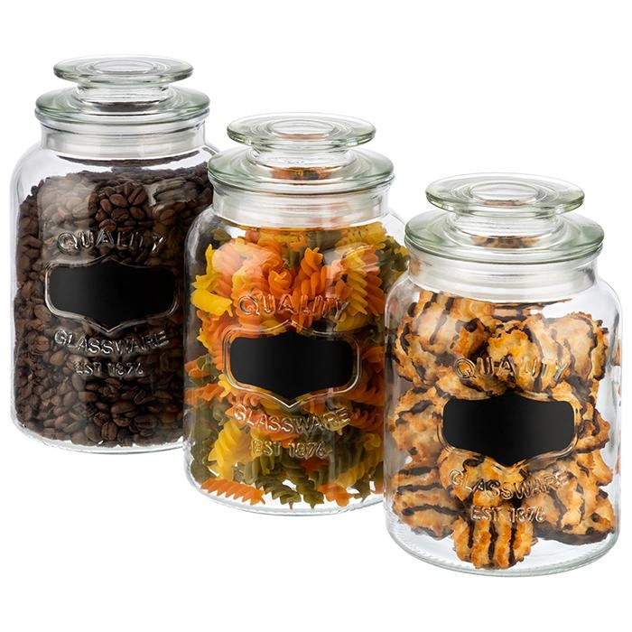 Słoik do przechowywania z tabliczką 11x18 cm, 1 l | APS 82265