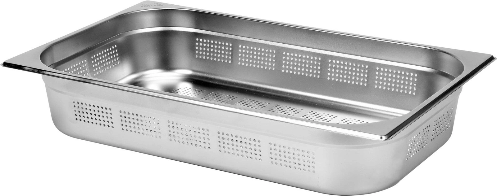 Pojemnik GN 1/1 gł.10 cm ze stali nierdzewnej perforowany | YATO YG-00343