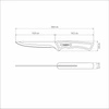 Nóż do trybowania CHURRASCO BLACK, 15 cm | TRAMONTINA 22840-106