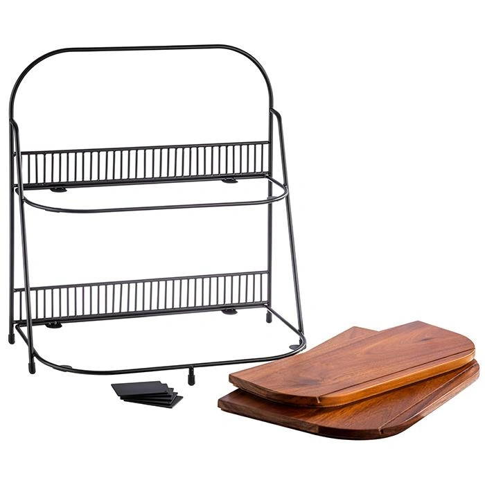 Etażerka bufetowa dwupoziomowa , 35.5x21x40 cm | APS 30339